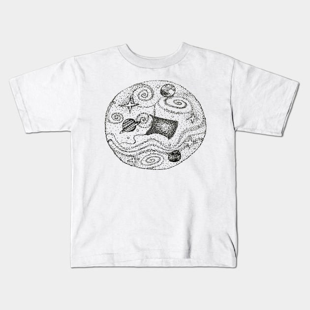 Cosmic Stingray Kids T-Shirt by ArteDeSilla